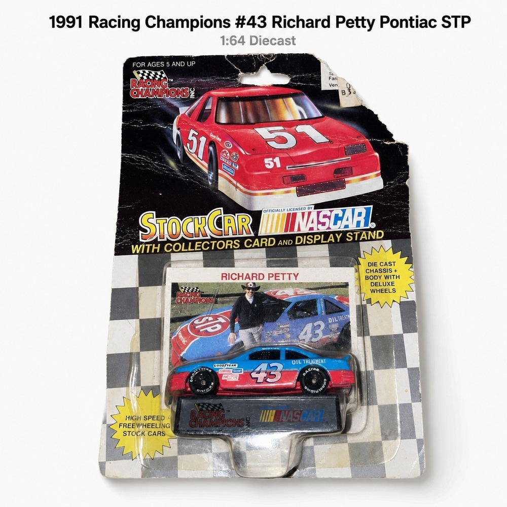 Racing Champions NASCAR Richard Petty 43 STP Stock Car Diecast 1:64 Vintage 1991